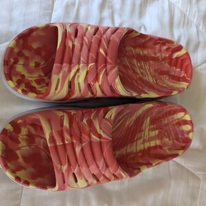Hoka One One Red and Yellow Sandals